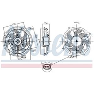 NISSENS 85909 - Radiator fan fits: SEAT ALHAMBRA; VW SHARAN 1.8-2.8 09.95-03.10