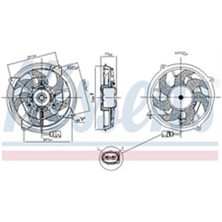 NISSENS 85909 - Radiator fan fits: SEAT ALHAMBRA VW SHARAN 1.8-2.8 09.95-03.10