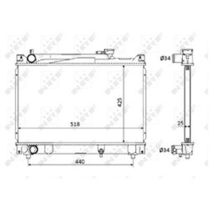 NRF 53882 Mootori radiaator sobib: SUZUKI GRAND VITARA I, VITARA 2.0/2.5 12