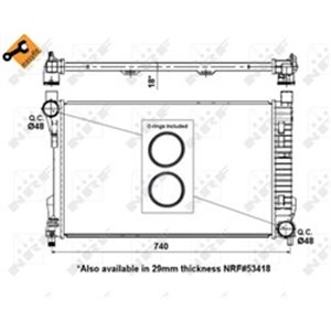 NRF 55310 Mootori radiaator (lihtsalt paigaldatav) sobib: MERCEDES C (CL203