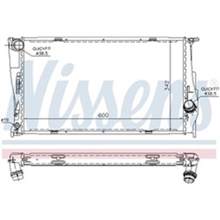 60785A Radiaator,mootorijahutus NISSENS