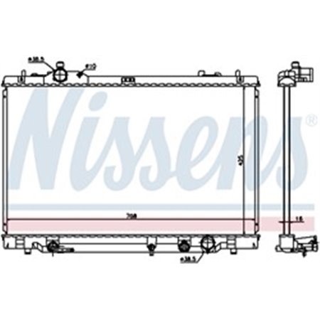 646819 Radiaator,mootorijahutus NISSENS