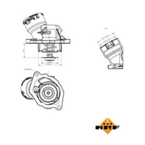 NRF 725023 Cooling system thermostat (100°C, in housing) fits: MERCEDES E (A