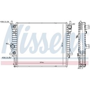 NIS 66708 Mootori radiaator sobib: JAGUAR S TYPE II, XF I, XJ 2.5 4.2 01.99