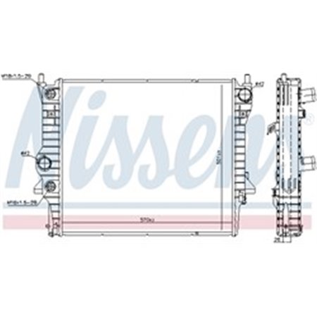 NISSENS 66708 - Engine radiator fits: JAGUAR S-TYPE II, XF I, XJ 2.5-4.2 01.99-