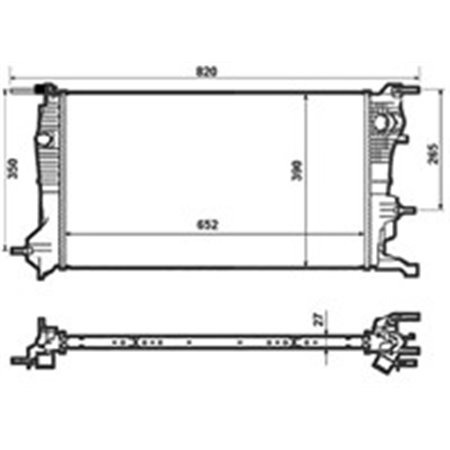 53964 Radiaator,mootorijahutus NRF