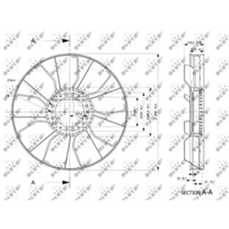 49843 Fläkthjul, motorkylning NRF