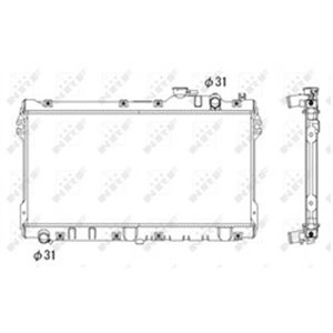 NRF 506522 Mootori radiaator sobib: MAZDA MX 5 I 1.6/1.8 05.90 04.98