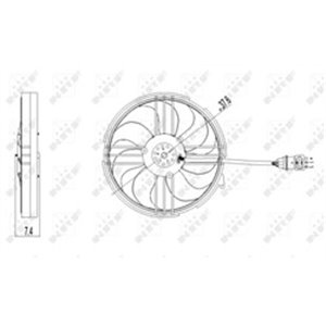 NRF 47409 - Radiator fan fits: SEAT AROSA; VW LUPO I, POLO 1.4D/1.6 01.99-07.05