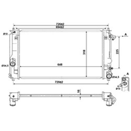 53894 Radiaator,mootorijahutus NRF