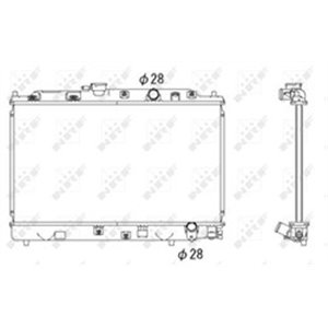 NRF 53286 Mootori radiaator sobib: HONDA CIVIC II, CIVIC IV, CRX I, CRX II 