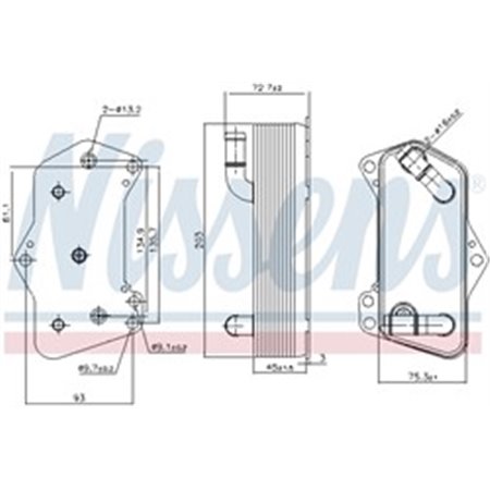 91281 Oil Cooler, automatic transmission NISSENS