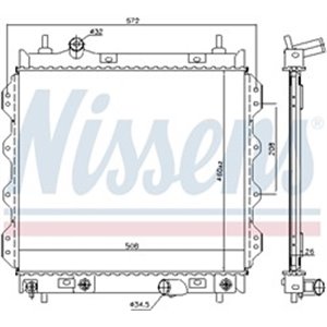 NISSENS 61002 - Engine radiator fits: CHRYSLER PT CRUISER 1.6/2.0/2.4 06.00-12.10