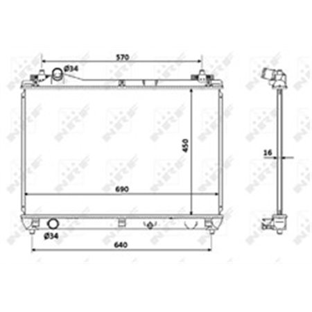 53915 Radiaator,mootorijahutus NRF