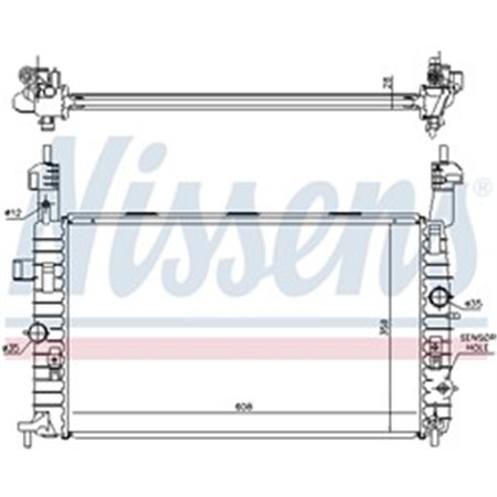 63096 Radiaator,mootorijahutus NISSENS