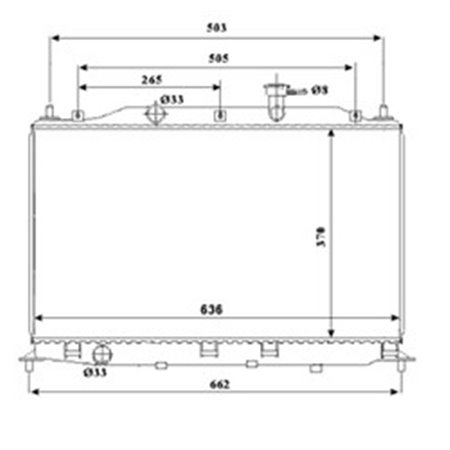 NRF 53822 Mootori radiaator sobib: HYUNDAI ACCENT III 1.4/1.6 11.05 11.10