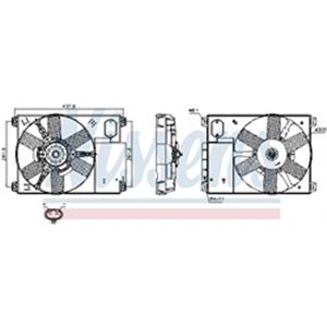 NISSENS 85020 - Radiator fan (with housing) fits: CITROEN JUMPER; FIAT DUCATO; PEUGEOT BOXER 1.9D-2.8D 03.94-