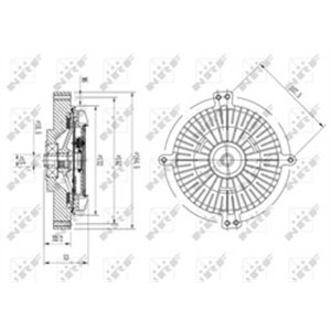 NRF 49641 Ventilaatori sidur sobib: MERCEDES S (C140), S (W140), SL (R129) 