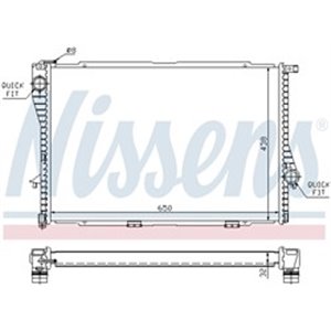 NIS 60648 Mootori radiaator sobib: BMW 5 (E39), 7 (E38) 2.0 4.4 08.95 05.04