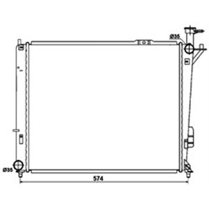 NRF 53174 Mootori radiaator sobib: HYUNDAI GRAND SANTA FÉ, SANTA FÉ II, SAN