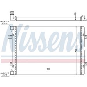 NIS 65014 Mootori radiaator sobib: FORD GALAXY I SEAT ALHAMBRA VW SHARAN 