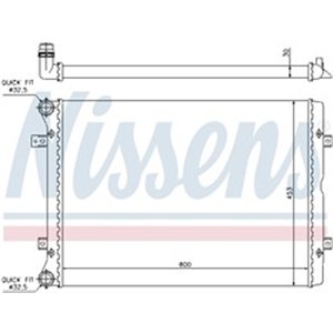 NISSENS 65014 - Engine radiator fits: FORD GALAXY I; SEAT ALHAMBRA; VW SHARAN 1.9D/2.0D 11.02-03.10