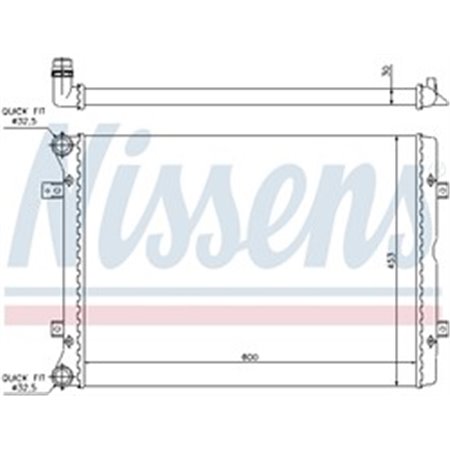 65014 Radiaator,mootorijahutus NISSENS