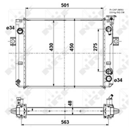 52296A Radiaator,mootorijahutus NRF