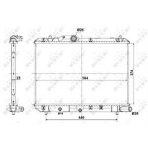 NRF 56101 Mootori radiaator (Manuaalne) sobib: SUZUKI SWIFT III 1.3D 08.05 