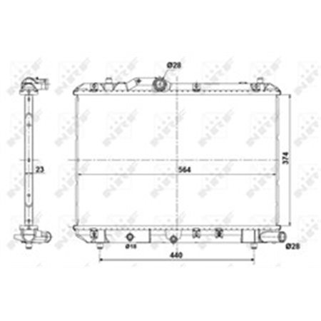 56101 Radiator, engine cooling NRF