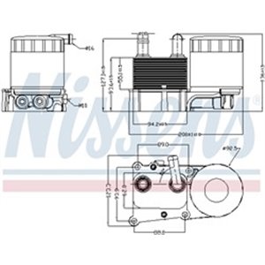 90706 Oil Cooler, engine oil NISSENS - Top1autovaruosad