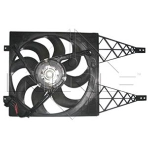 NRF 47411 - Radiator fan (with housing) fits: SEAT CORDOBA, IBIZA III, IBIZA IV; SKODA FABIA I, FABIA I PRAKTIK, FABIA II, ROOMS