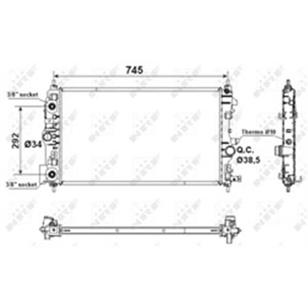 53159 Radiaator,mootorijahutus NRF