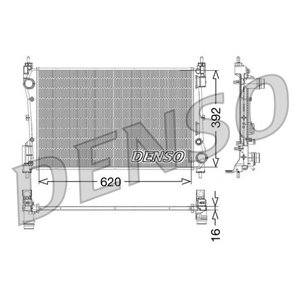 DENSO DRM09114 - Engine radiator fits: FIAT GRANDE PUNTO, PUNTO, PUNTO EVO 1.3D 10.05-