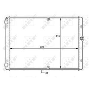 NRF 59088 Mootori radiaator sobib: VW TRANSPORTER IV 2.5D 05.98 04.03