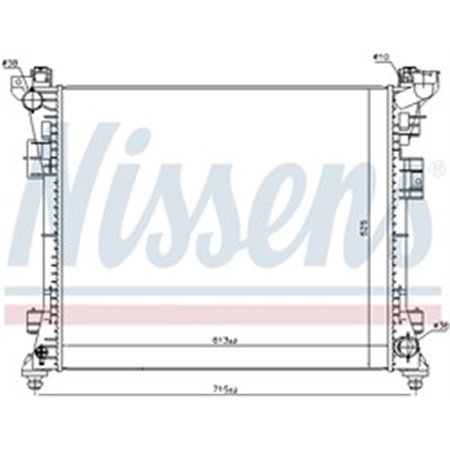 61034 Radiator, engine cooling NISSENS