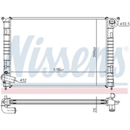 69703A Radiaator,mootorijahutus NISSENS