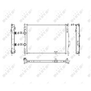 NRF 53755 Mootori radiaator sobib: NISSAN QASHQAI I 2.0 02.07 12.13