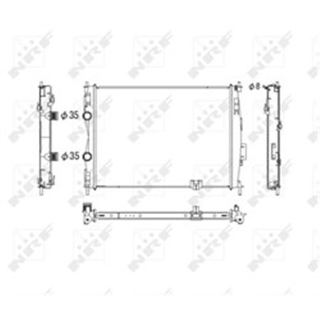 NRF 53755 - Engine radiator fits: NISSAN QASHQAI I 2.0 02.07-12.13