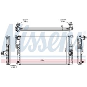 NIS 60815 Mootori radiaator (Automaatne) sobib: BMW 1 (F20), 1 (F21), 2 (F2