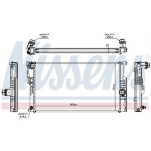 NISSENS 60815 - Engine radiator (Automatic) fits: BMW 1 (F20), 1 (F21), 2 (F22, F87), 2 (F23), 3 (F30, F80), 3 (F31), 3 GRAN TUR