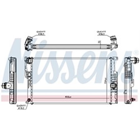 60815 Radiator, engine cooling NISSENS