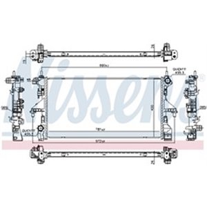 NIS 606554 Mootori radiaator sobib: CITROEN JUMPER FIAT DUCATO PEUGEOT BOX