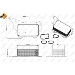 31337 Oil Cooler, engine oil NRF - Top1autovaruosad