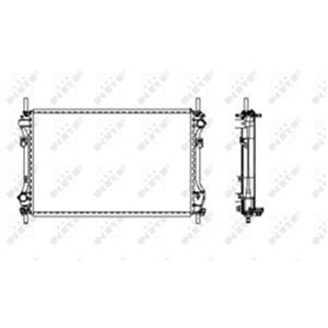 NRF 509696 Mootori radiaator sobib: FORD TRANSIT 2.4D 01.00 05.06