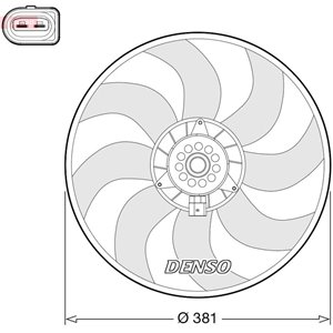 DENSO DER02006 - Radiator fan fits: AUDI A6 ALLROAD C7, A6 C7 1.8-3.0D 01.12-09.18