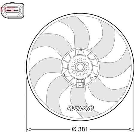 DER02006 Fläkt, motorkylning DENSO