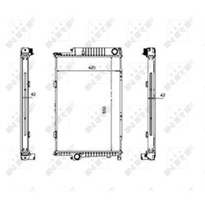 NRF 507620 Mootori radiaator (lihtsalt paigaldatav) sobib: BMW 5 (E34) 2.5D 