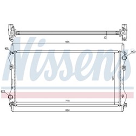 NISSENS 62043A - Engine radiator fits: FORD TRANSIT 2.0D-2.4D 01.00-05.06