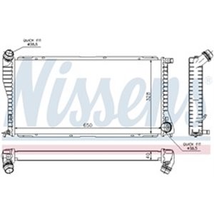 NIS 60634A Mootori radiaator sobib: BMW 5 (E39), 7 (E38) 2.0D 3.9D 08.98 05.